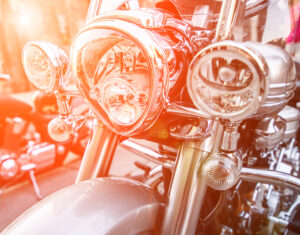brilliant,headlight,motorcycle,in,sunlight