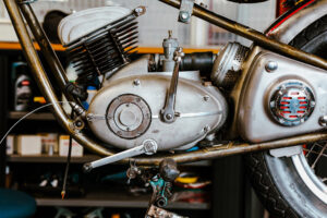 motorcycle,workshop,,closeup,part,of,old,classic,vintage,motorbike's,engine